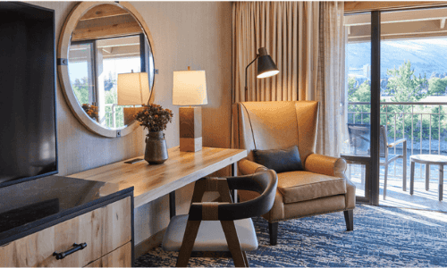 Luxury hotel interior with furniture built by Mittman Hospitality