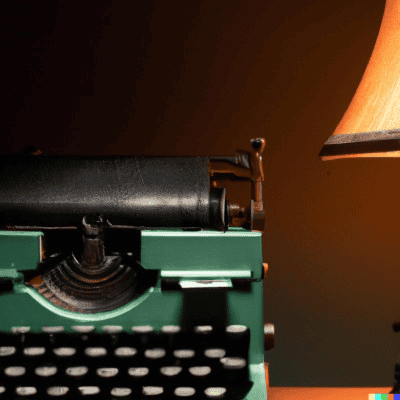 Green typewriter